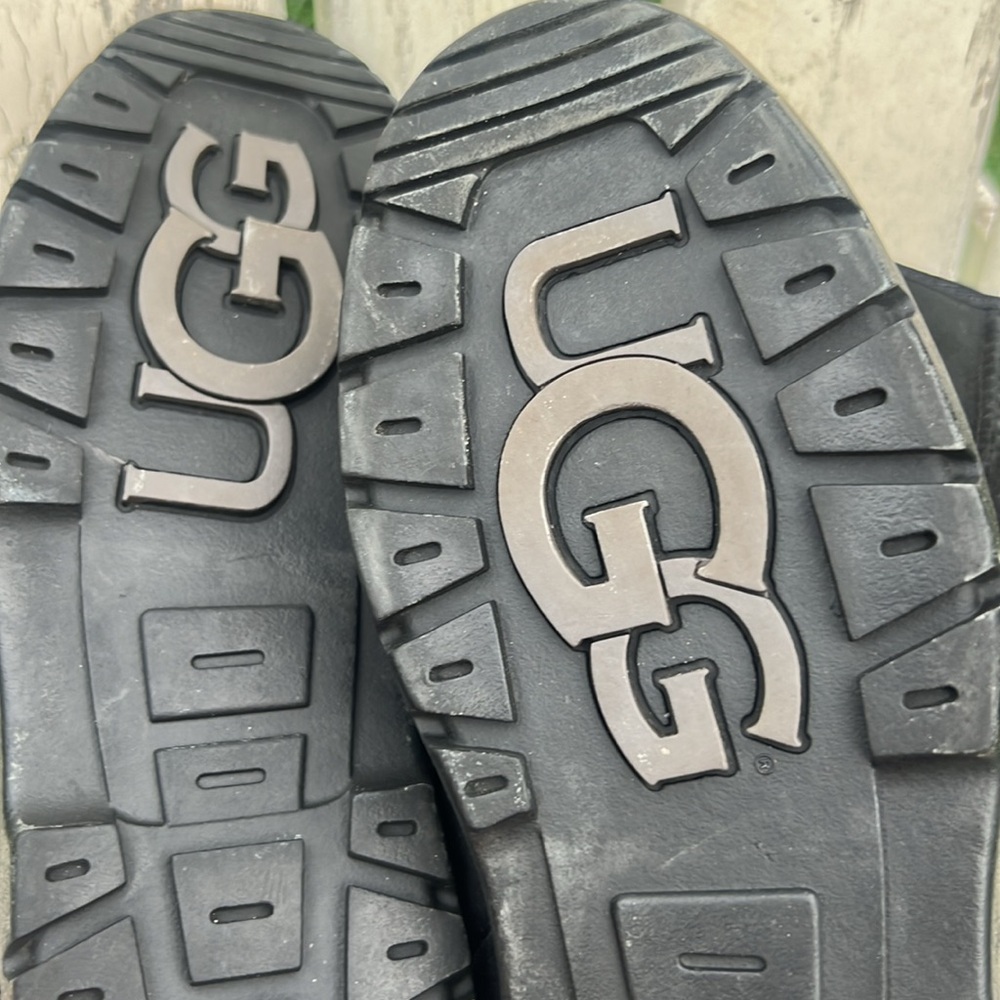 Ugg Ultimate Braid Black Tall Boot Shearling Line… - image 6